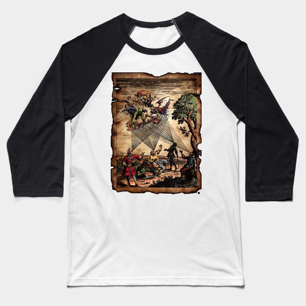Medieval Spirit Minstrels Baseball T-Shirt by monstermangraphic